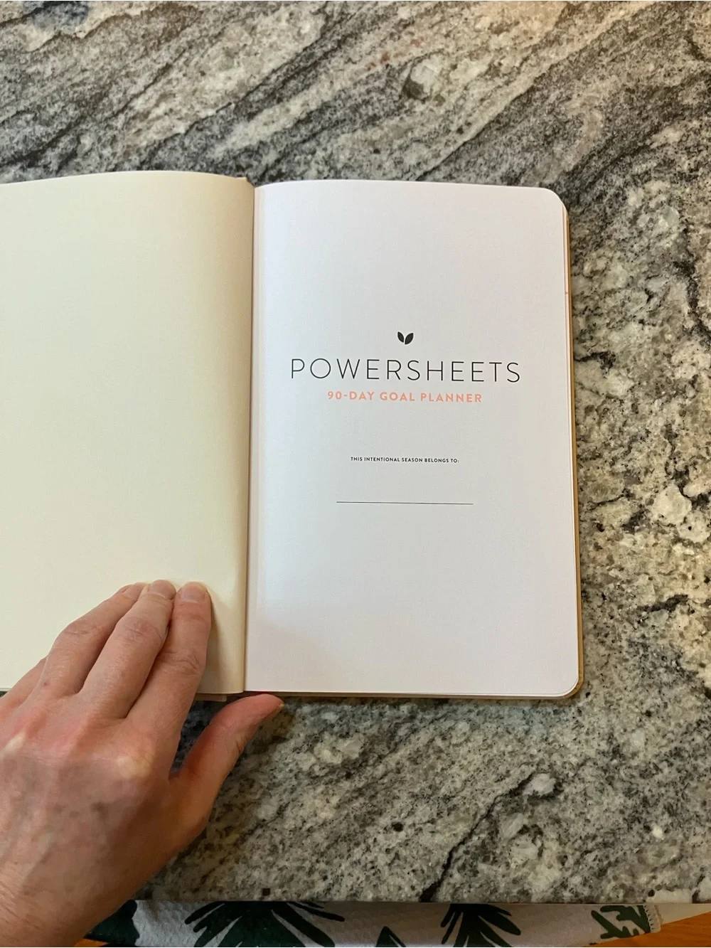 90-Day Powersheets Goal Planner - Natural Linen color + Goal Sticker Book